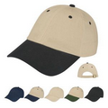 6 Panels Brushed Cotton Twill Two Tone Baseball Cap